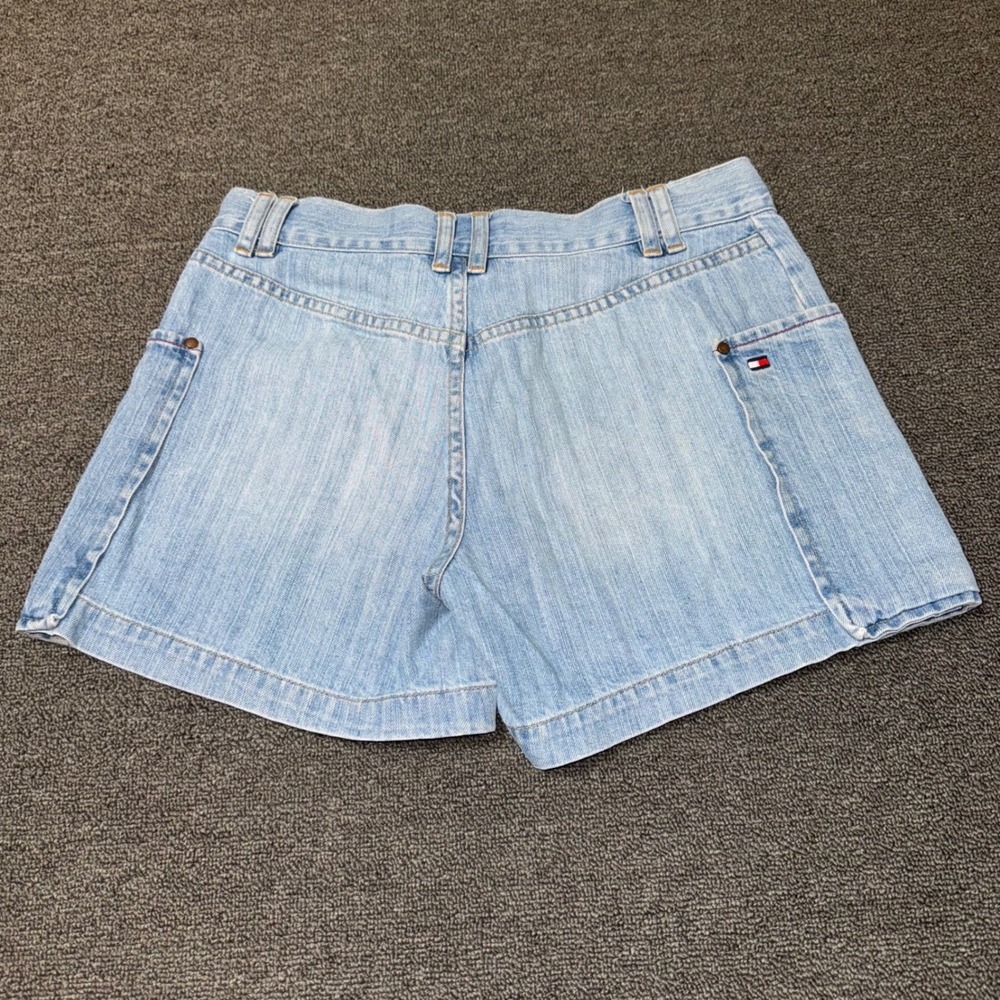 Tommy Hilfiger Vintage Denim Shorts Light Wash High Rise‎ Y2K 2004 Size 4 Casual